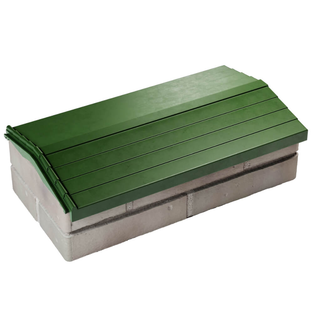 Парапет Zking Бона ХайТек Зеленый с посадкой на 1 кирпич (200/225/255мм)