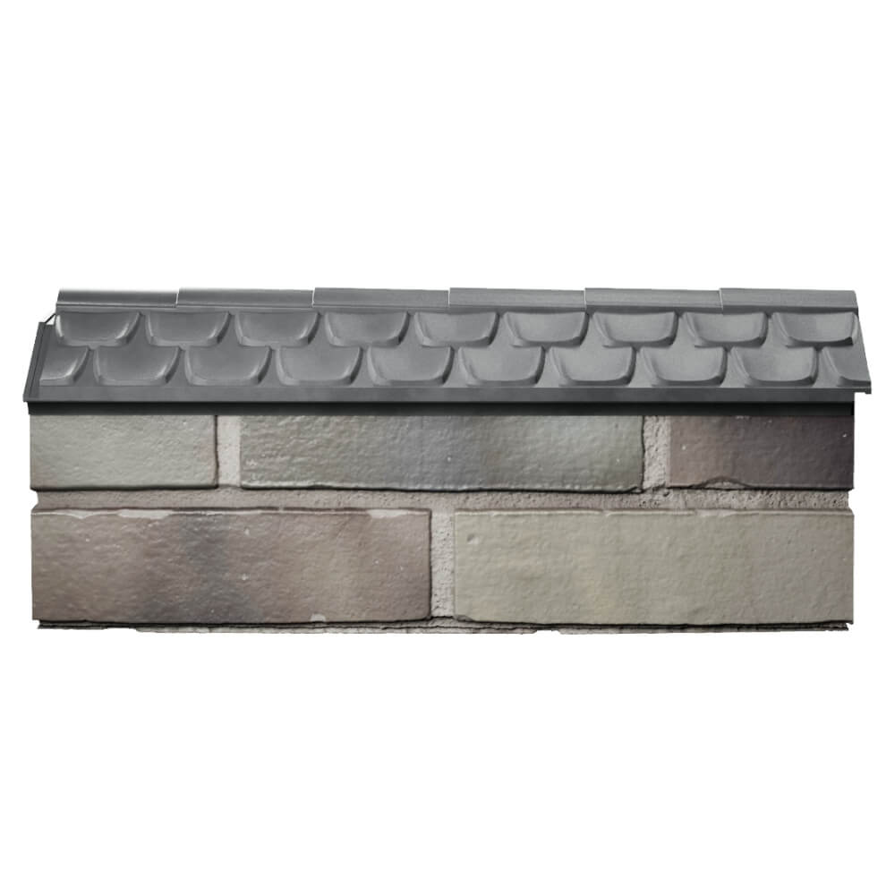 Парапет Zking Эльбрус Серый с посадкой на 0.5 кирпича (130мм)