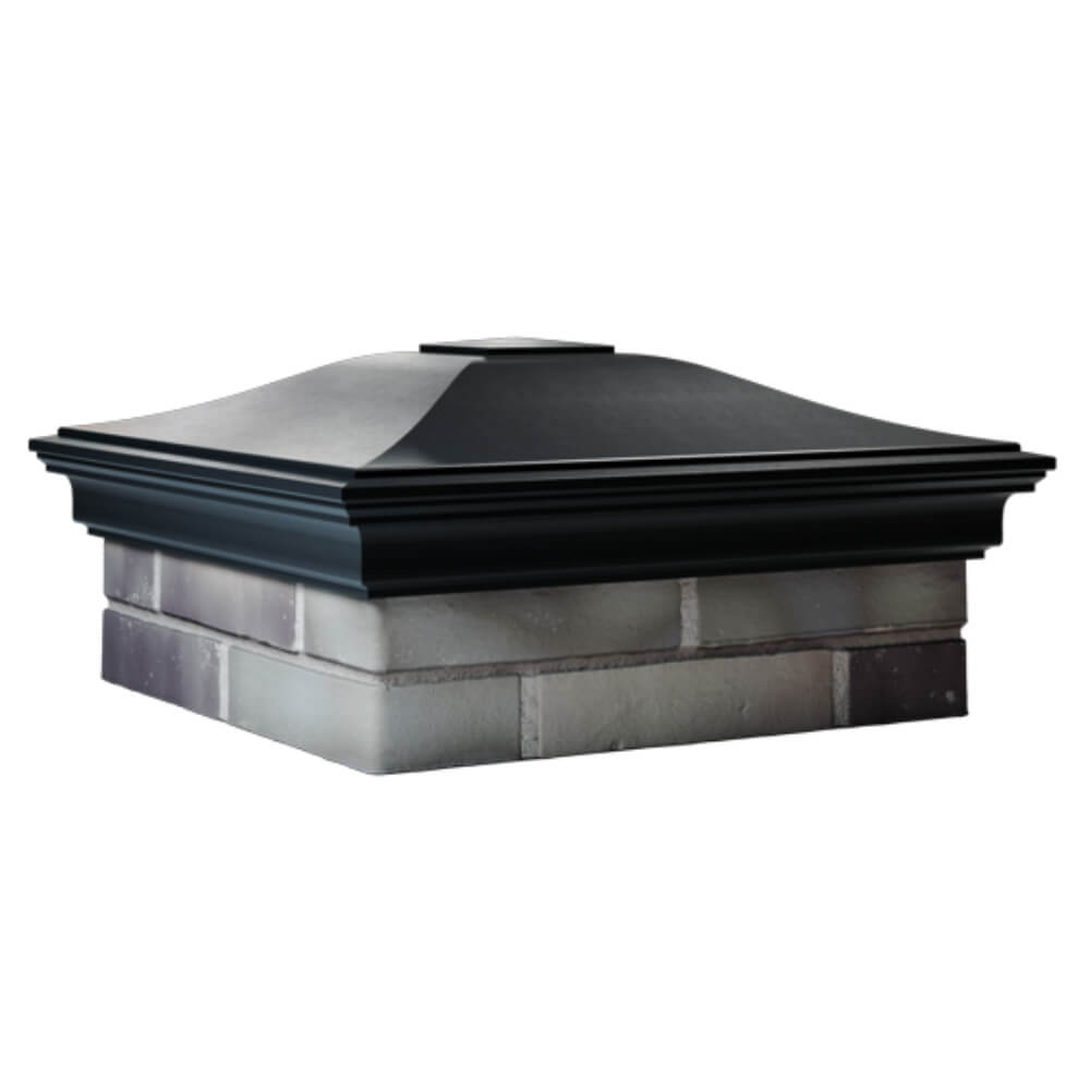 Колпак Zking Монблан Черный на столб 2х2 кирпича (515х515мм)